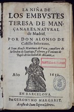 CASTILLO SOLORZANO ALONSO
LA NINA DE LOS EMBUSTES BARCELONA 1632
MADRID, BIBLIOTECA NACIONAL