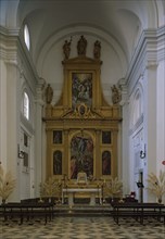 INTERIOR DE LA IGLESIA HACIA LA CABECERA-VISTA GRAL CON RETABLO
TOLEDO, MONASTERIO SANTO DOMINGO
