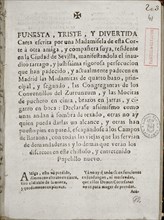 FUNESTA TRISTE Y DIVERTIDA CARTA
MADRID, BIBLIOTECA NACIONAL
MADRID