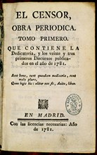 PORTADA DEL CENSOR 1781
MADRID, BIBLIOTECA NACIONAL
MADRID

This image is not downloadable.