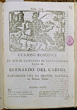 ROMANCE-HECHOS DE BERNARDO DE CARPIO
MADRID, BIBLIOTECA NACIONAL
MADRID

This image is not