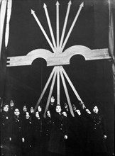 Pilar Primo de Rivera in the Sección Femenina (the Women's Division)