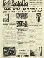 Journal "La Batalla" : Amnistie ! Pour la victoire du Front de Gauche !