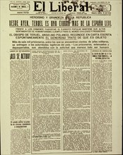 Journal "El Liberal" : Prise de Teruel par la République