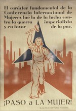 Poster promoting pacifist women