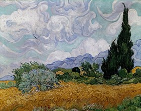 Van Gogh, Wheat Field with Cypresses. Saint-Rémy