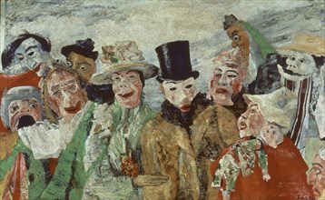 ENSOR JAMES 1860/1949
LA INTRIGA
AMBERES, MUSEO BELLAS ARTES
BELGICA

This image is not