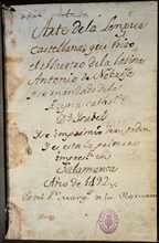 Nebrija, Page de la "Grammaire castillanne"
