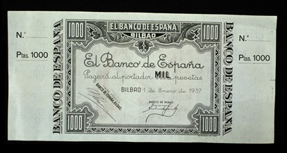 1937 Thousand Peseta Note