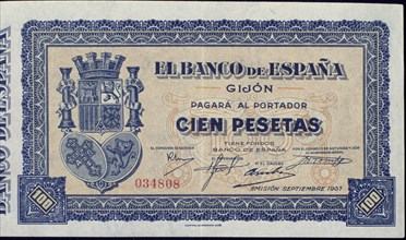 1937 Hundred Peseta Note