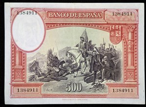 Five Hundred Peseta Note from the Bank of Spain