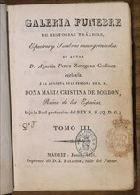 PEREZ ZARAGOZA
GALERIA FUNEBRE DE HªTRAGICAS ESPECTROS Y SOMBRAS ENSANGRENTADAS-1831
MADRID,