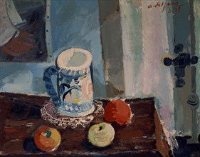 DELGADO RAMOS ALVARO
BODEGON DE LAS TRES MANZANAS 1948-O/L 6073 CM
MADRID, BANCO