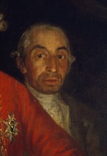 Goya, José Moñino y Redondo, count of Floridablanca: detail of unknown figure