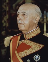 Portrait showing Francisco Franco Bahamonde know as Franco