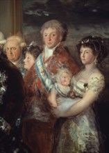 Goya, Famille de Charles IV (détail Marie Louise, son fils Charles prince de Parme)