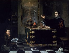 VALDES LEAL JUAN 1622/1690
MIGUEL MAÑARA LEYENDO LA REGLA DE LA CARIDAD - 1681- O/L 196x225 -