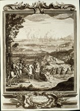 SITIO DE BARCELONA  POR EL CONDE DE PETERBOROUGH EN  1705 -GUERRA DE SUCESION ESPAÑOLA-GRABADO S