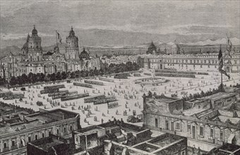 MUSEO UNIVERSAL 1858 - PLAZA MAYOR Y CATEDRAL DE MEXICO - GRABADO DEL S XIX
MADRID, BIBLIOTECA