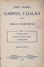GABRIEL Y GALAN
OBRAS COMPLETAS-1912
MADRID, BIBLIOTECA NACIONAL
MADRID