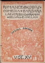 VALLE INCLAN RAMON 1866-1936
ROMANCE DE LOBOS 4/18789
MADRID, BIBLIOTECA NACIONAL
MADRID

This