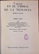 D'ARC J
EN EL UMBRAL DE LA TEOLOGIA
MADRID, BIBLIOTECA NACIONAL DEPOSITO
MADRID