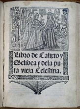 ROJAS FERNANDO DE 1470/1541
PORTADA"LIBRO DE CALIXTO Y MELIBEA Y LA PUTA CELESTINA"-EDICION