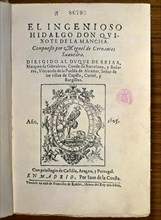 Cervantes, Don Quichotte - première partie - édition de 1605 à Madrid
