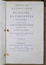 Cervantes, "Novelas ejemplares" (Part I) pour Don Pedro Fernandez de Castro