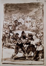 Goya, Multitud en un circulo