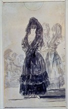 Goya, Woman in black with mantilla