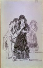 Goya, Jeune homme faisant la cour à une dame