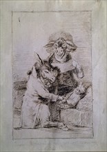 Goya, Dream 27 - Witches disguised as common people