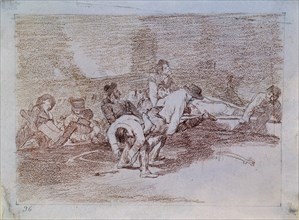 Goya, dessin satyrique (Ils pourront encore servir)