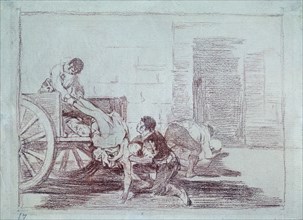 Goya, Tombereaux pour le cimitière