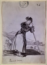 Goya, satyrical drawing (Think It Over Well)