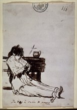 Goya, drawing from the series Jails, Tortures and Freedom (You will be released from jail)