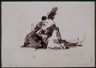 Goya, Femme avec un moribond