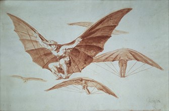 Goya, Los Proverbios, 13. Moyen de voler
