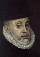 PANTOJA DE LA CRUZ 1553/1608
FELIPE  II DETALLE DE LA CARA
SAN LORENZO DEL ESCORIAL,
