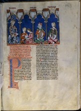 ALFONSO X EL SABIO 1221/84
LIBRO DE JUEGOS DE TABLAS-F72R- ALFONSO DICTA Y DOS CABALLEROS