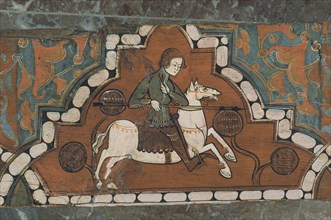 VIGA MUDEJAR POLICROMADA CURIEL DE LOS AJOS (VA)-ESCENA DE CACERIA
MADRID, MUSEO ARQUEOLOGICO