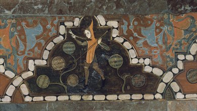 VIGA MUDEJAR POLICROMADA CURIEL DE LOS AJOS-VALLADOLID- ESCENA DE CACERIA
MADRID, MUSEO