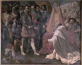 Zurbaran, Saint Fernando is Handing the Virgin of Mercy