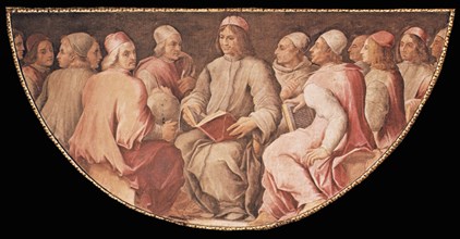 Vasari, Laurent le Magnifique entre des philosophes et des hommes de lettres