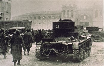 T-26 Republican Tanks Facing the Plaza de Toros in Teruel