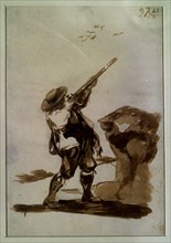 Goya, Chasseur tirant un vol d'oiseaux