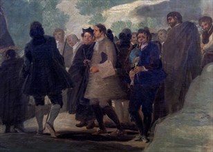 Goya, Procession d'Aldea détail