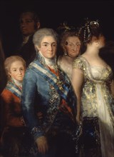 Goya, Famille de Charles IV (détail Charles, Marie Isidore, Goya, prince Fernand VII, Marie Josèphe)