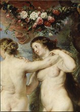 Rubens, The Three Graces - Detail from the bottom right part